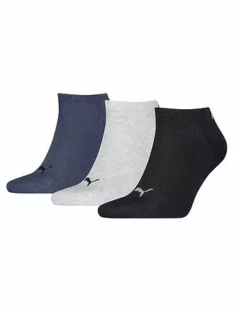 PUMA | Sneaker Socken 3er Pkg navy / grey | 
